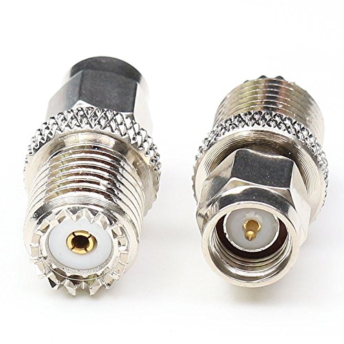 Conectores coaxiales SMA macho a Mini UHF hembra 2 unidades miniatura 3