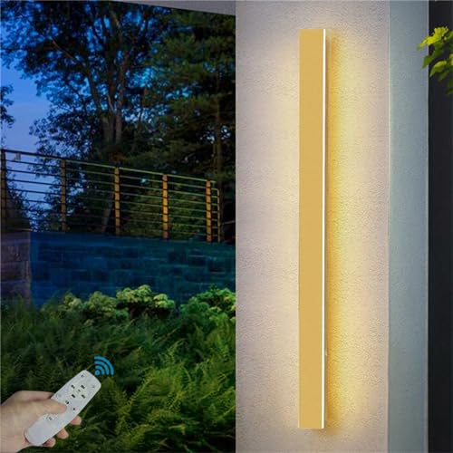Applique Murale LED Or 180CM : Luminaire Extérieur Étanche IP65 avec Télécommande