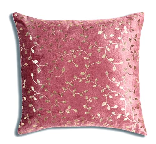 Image of RD TREND Premium Velvet Cushion Covers Set of 5 | Soft Embroidered Decorative Throw Pillow Covers for Sofa, Bed & Living Room | Cushion Cover 16 inch x 16 inch (40x40 cm) Multi
