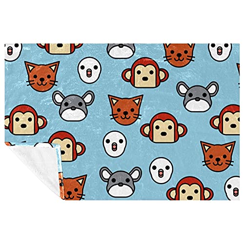 Plaid doux animaux idée cadeau couverture chaude pour lit et plage - 2