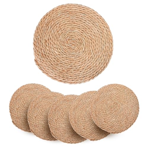 12' Round Woven Placemats Plate Chargers Set of...