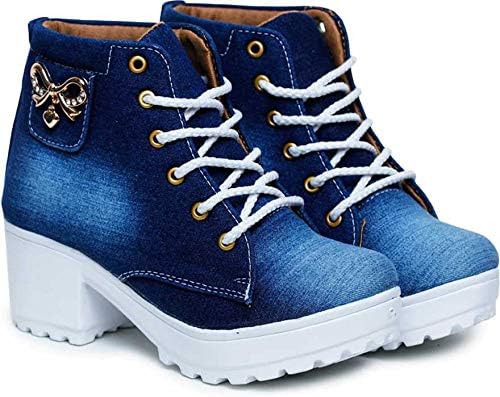 Women's and Girls High Ankle Denim Stylish Boots