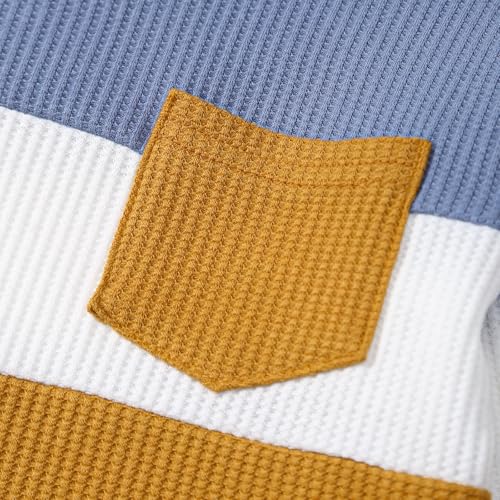 Image of Kid Toddler Boy Clothes Color Block Sweatshirt and Casual Pants 2Pcs Boys Fall Winter Outfits 1-5T