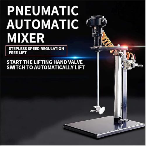 Pneumatischer Farbmischer, automatisches Luftrührwerk für 20 l Behälter, ideal zum Mischen von Gips, Zement, Mörtel und Futtermitteln, vertikales Design für den Schreibtisch