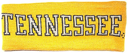 NCAA Licensed Tennessee Volunteers Light Orange Knit Outlined Team Name Sweatband Headband