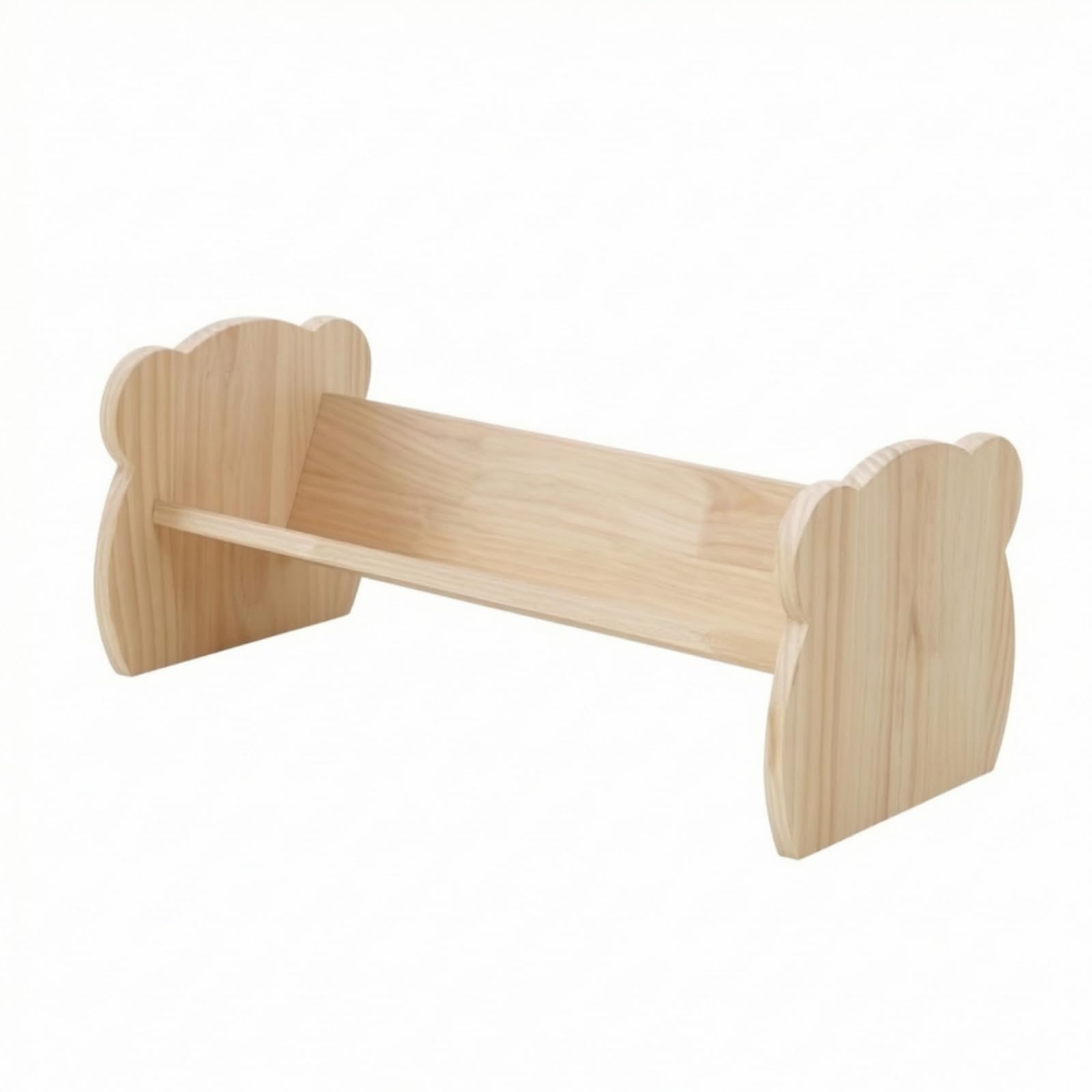 Estantería Infantil Madera bajo Repisa Infantil Diseño Abierto Mueble Juguetero Madera para Sala Juegos, Guardería, Oso