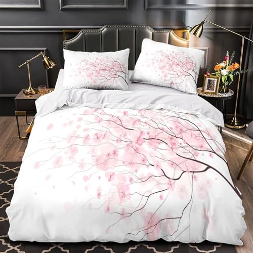 Housse de Couette Fleurs de Cerisier Microfibre Douce Premium - 2
