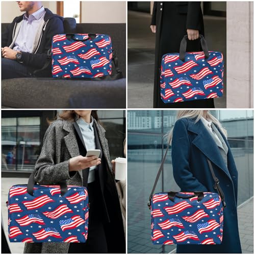 Bolsa para laptop de 16 pulgadas con bandera americana miniatura 7