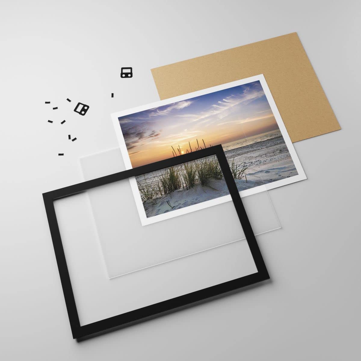 ARTTOR Poster Cadre Noir 50x40 cm Affiche Paysages Maritime - 4201 - P2B