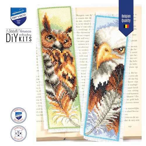 Image of Vervaco PN-0144708 | Eagle Bookmark Counted Cross Stitch Kit | 6 x 20cm