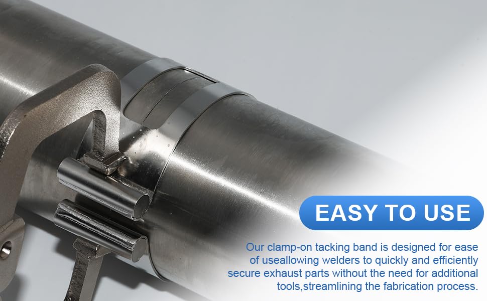 Image of 2.5 Inch Stainless Steel Exhaust Clamp, Universal for Welding and Exhaust Pipe Repair (2.5 inches)