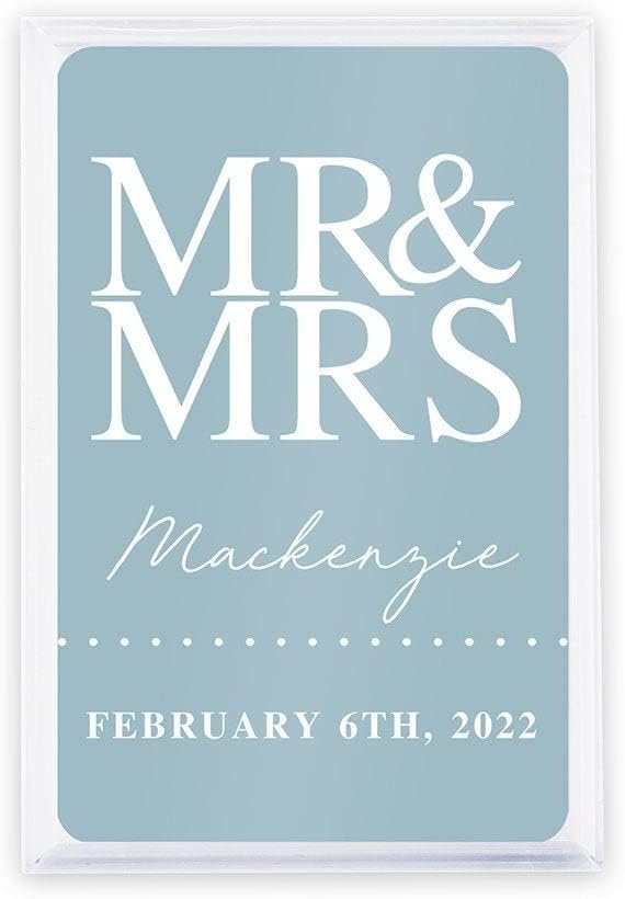 WEDDINGSTAR Unique Custom Playing Card Wedding Favors - Mr. & Mrs. (Pack of 30)