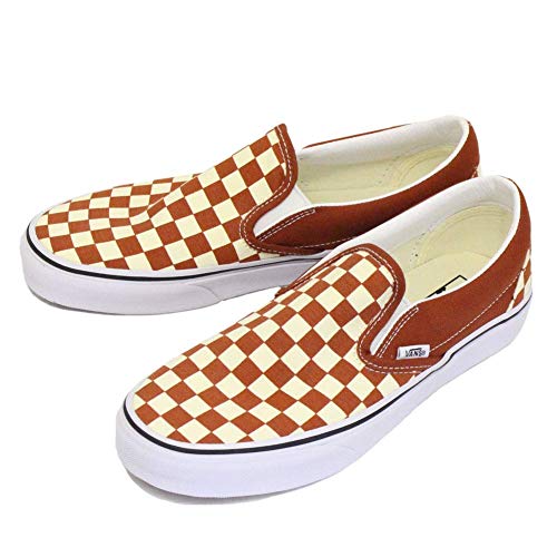 Vans Men's Classic Slip-OnÂ¿, (Checkerboard) Ochre/True White, 13 Women / 11.5 Men M US