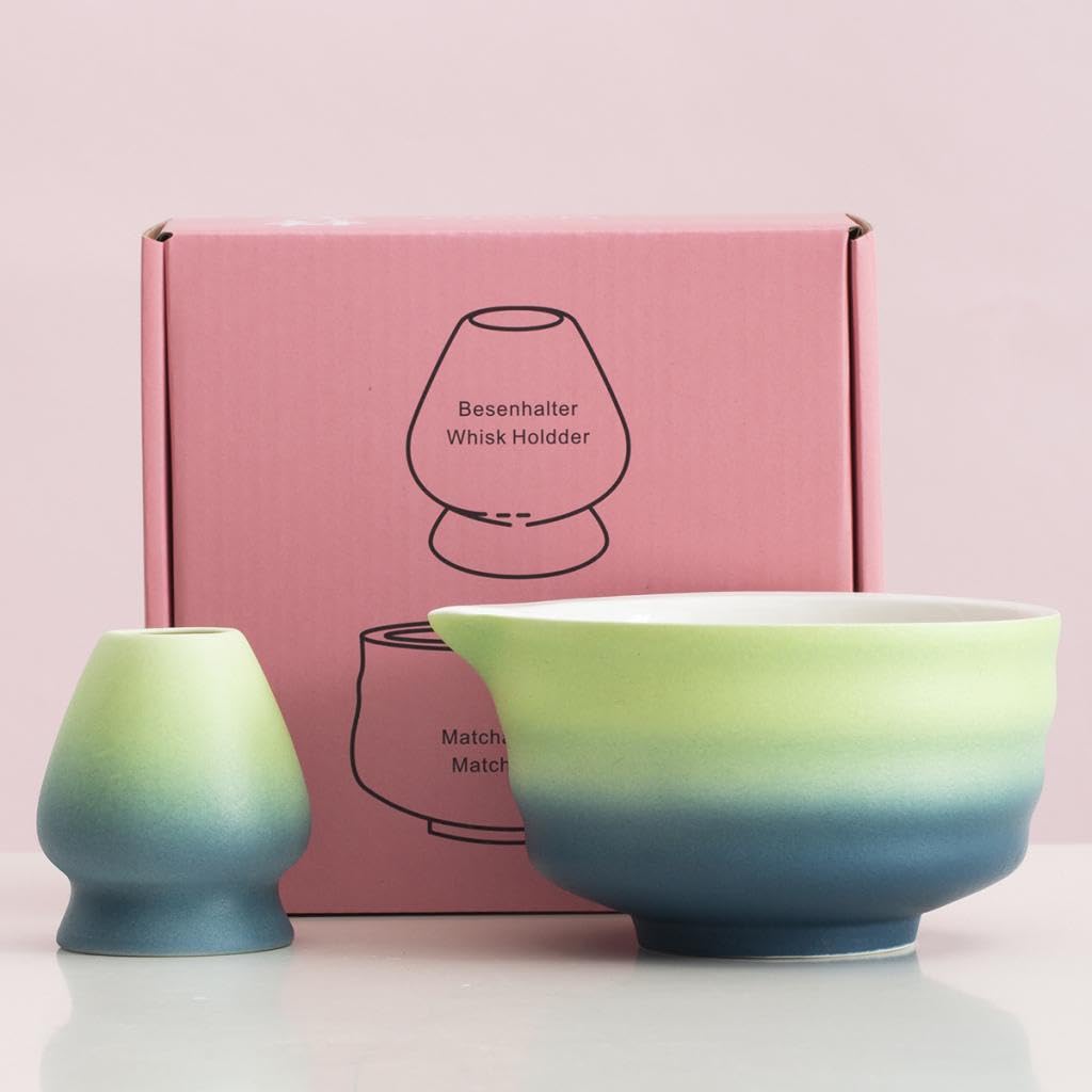 ATORSE™ Japanese Ceramic Matcha Bowl Matcha Whisk Holder Matcha Set for Everyday Use|Home & Garden|Food & Beverages|Tea 3