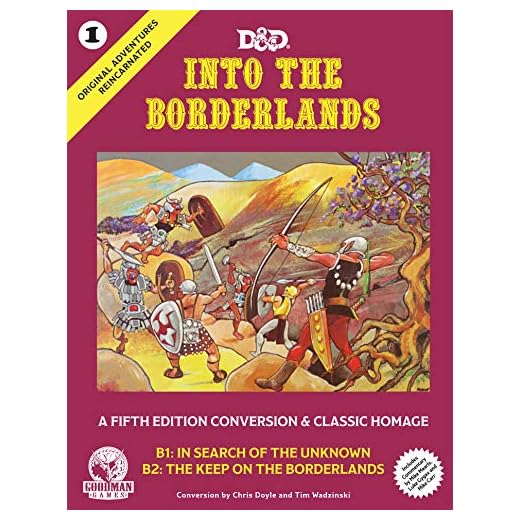 Goodman Games Original Adventures Reincarnated #1 - Into The Borderlands RPG for Adults, Family and Kids 13 Years Old and Up (5E Adventure, Hardback RPG)