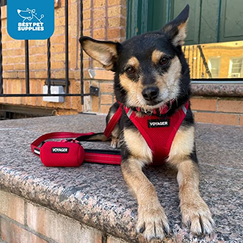 Image of Voyager Step-in Air All Weather Mesh Harness and Reflective 5 ft Dog Leash with Neoprene Handle for Small, Medium and Large Breed Puppies by Best Pet Supplies - Army Base, XS