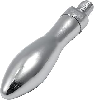 Yinpecly M10x12mm Male Thread Clamping Handles 3.54" Height Metal Revolving Handle Knob Stainless Steel Clamping Handle Grip Silver 1Pcs
