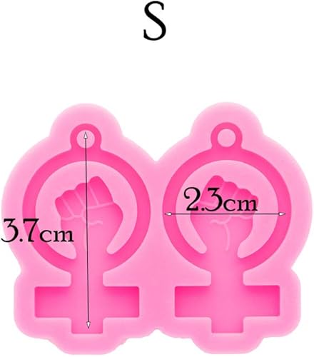 Miniatura 7 de Super brillante puño forma pendientes molde silicona molde pendiente resina molde DIY llavero artesanía epoxi moldes joyería fabricación pendiente