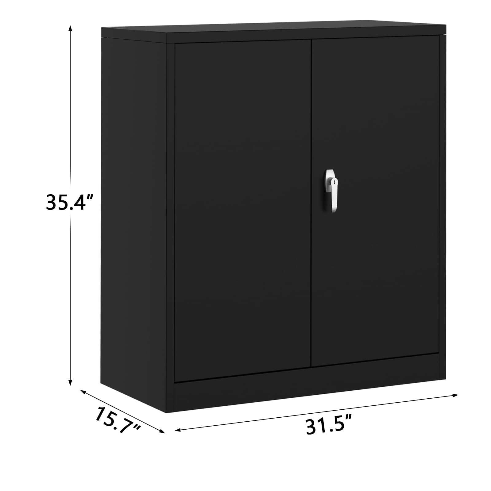 Zstar Armario de Almacenamiento para Oficina - de Acero Doble Altura con Puertas y Cerradura, Resistente al Fuego y Humedad, con Cerradura - Ideal para Archivos y Almacenamiento Personal