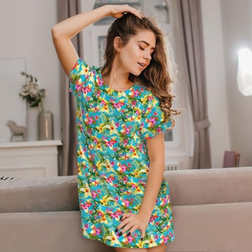 Robe de nuit d'été anti-chaleur fluide et décontractée - 3