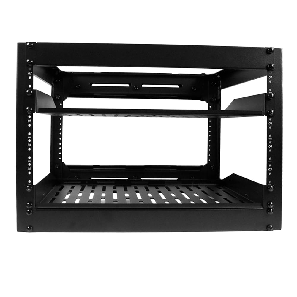Royal Racks - Estante de red de marco abierto para montaje en pared, acceso con bisagras para servidores, interruptores y paneles de conexión (8U)
