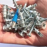 Kołki do płyt gipsowo-kartonowych 25 szt. Metalowe kołki do płyt gipsowo-kartonowych z wkrętami PH2 (13x31, sztuka, 25)