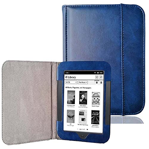 Spot Barno Nook   Funda de piel para libro eléctrico Nook 2, funda protectora Nook 3 Shell Simple Touch con protección todo incluido (azul)