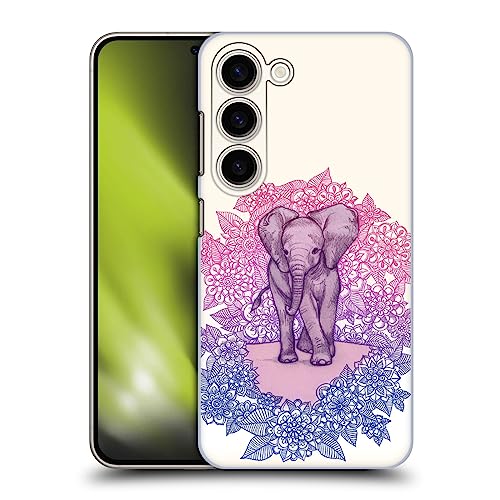 Head Case Designs Officially Licensed Micklyn Le Feuvre Cute Baby Elephant Animals Hard Back Case Compatible with Samsung Galaxy S23 5G