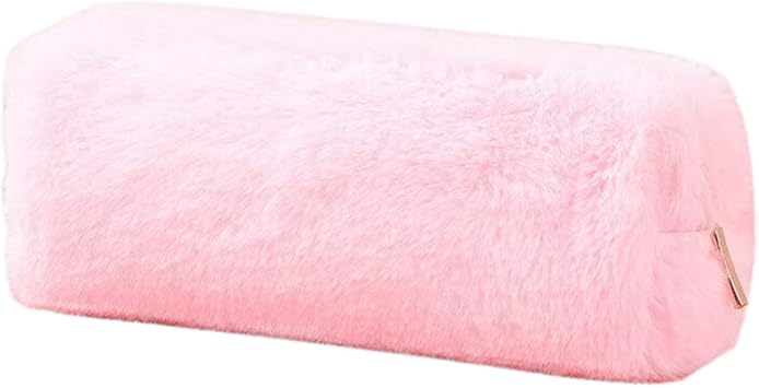 fluffy make up bag