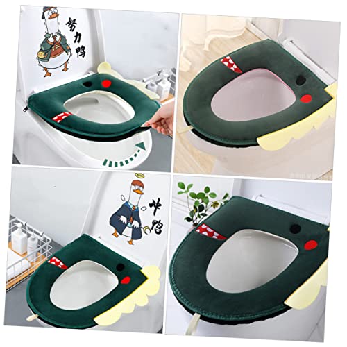 TOPBATHY 1 Stück Plüsch Toilettensitz Tragbare Toilettensitzabdeckung Tragbare Sitzkissen Toilettensitzkissen Plüsch Toilettenauflage Tuch Toilettenabdeckung Reißverschluss – Bild 5