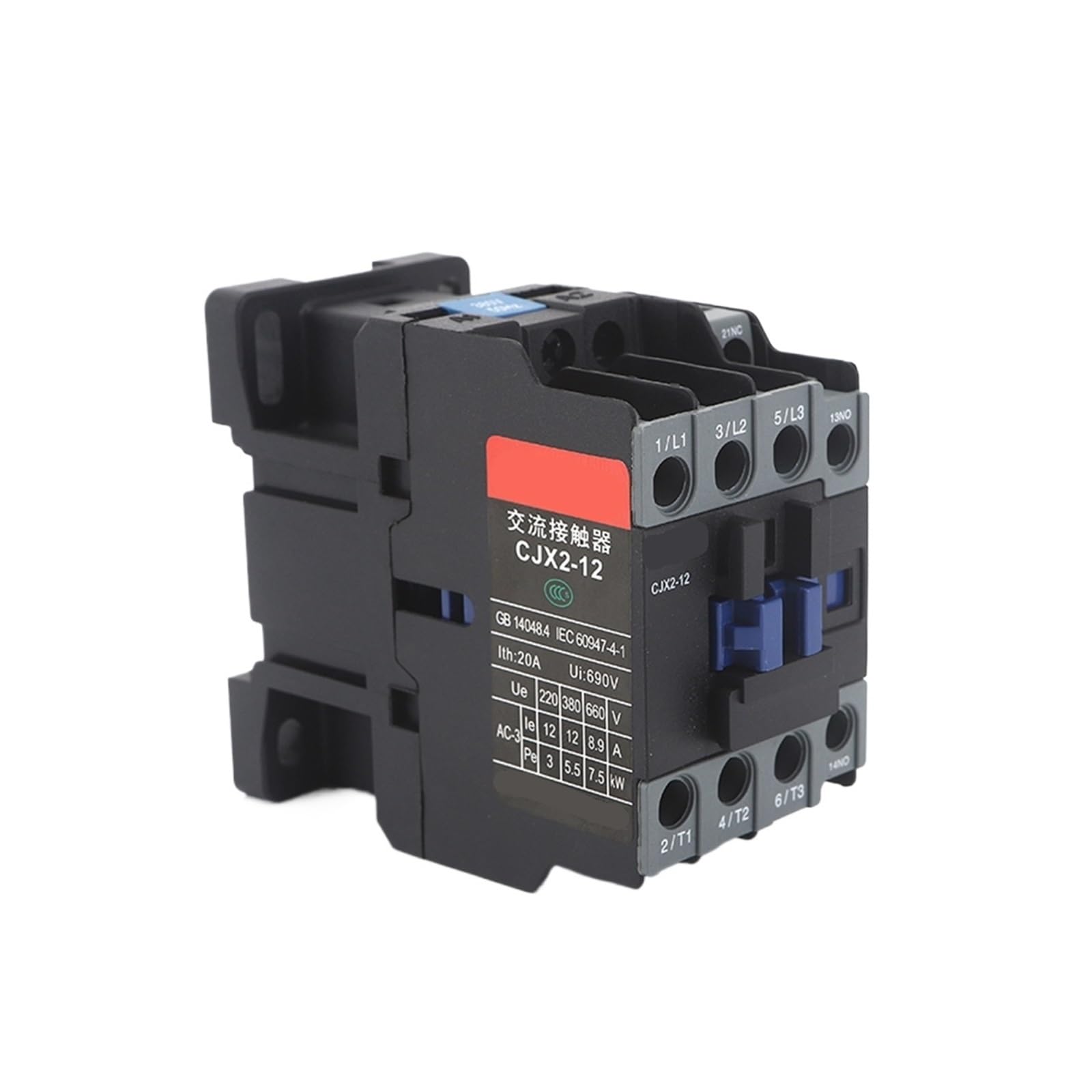 Contacteur 12A 220V 1NO 1NC commande de moteur triphase stable - 6