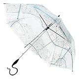 EVEREON(エバーイオン) 長傘 クリアー 60cm アンブレラマップ ニューヨーク 8本骨 EV807