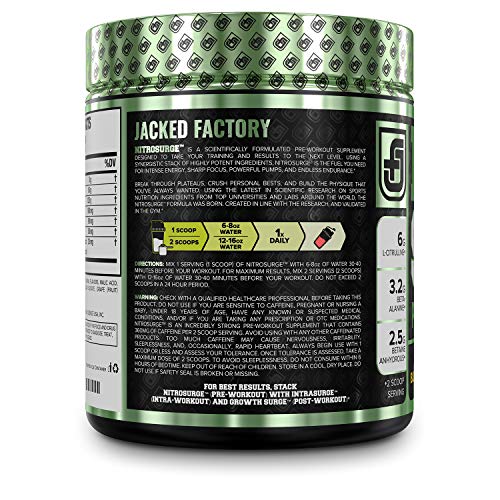 NITROSURGE Pre Workout Supplement - Endless Energy, Instant Strength Gains, Clear Focus, Intense Pumps - Nitric Oxide Booster & Preworkout Powder with Beta Alanine - 30 Servings, Cherry Limeade - Image 4