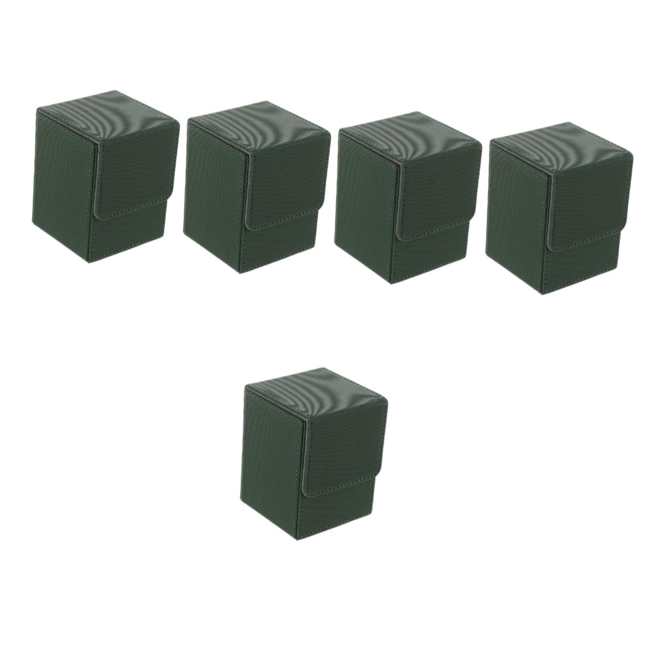 Sosoport Scatola Portaoggetti Per Carte in Pu Da 5 Pezzi Custodia Per Giochi Organizer Per Giochi