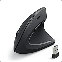 Anker Mouse Verticale Wireless – Mouse Senza Fili Con Impugnatura Verticale e Design Ergonomico, Nero