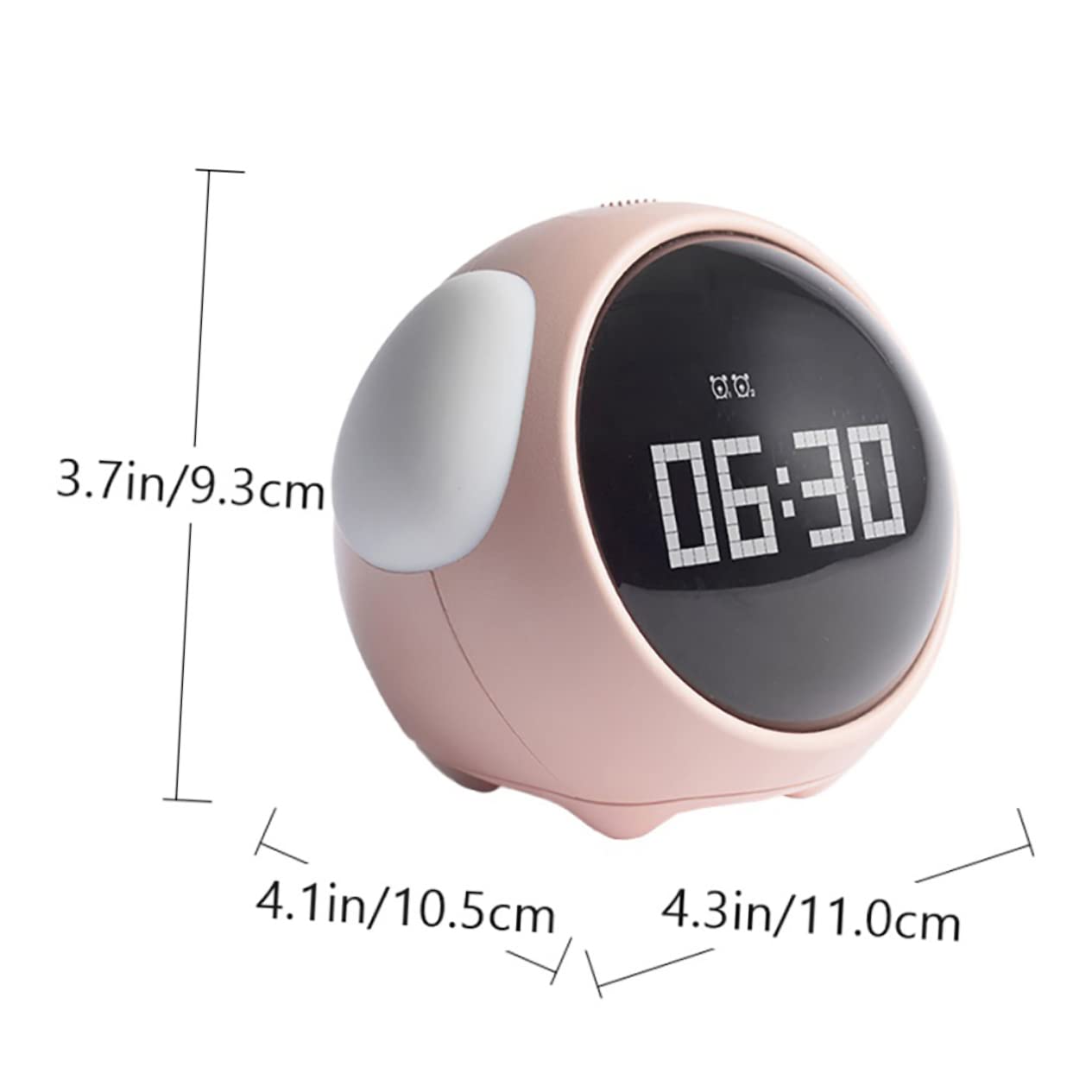 PRETYZOOM Reloj Despertador Digital LED Rosa Recargable 1500mah de Abs