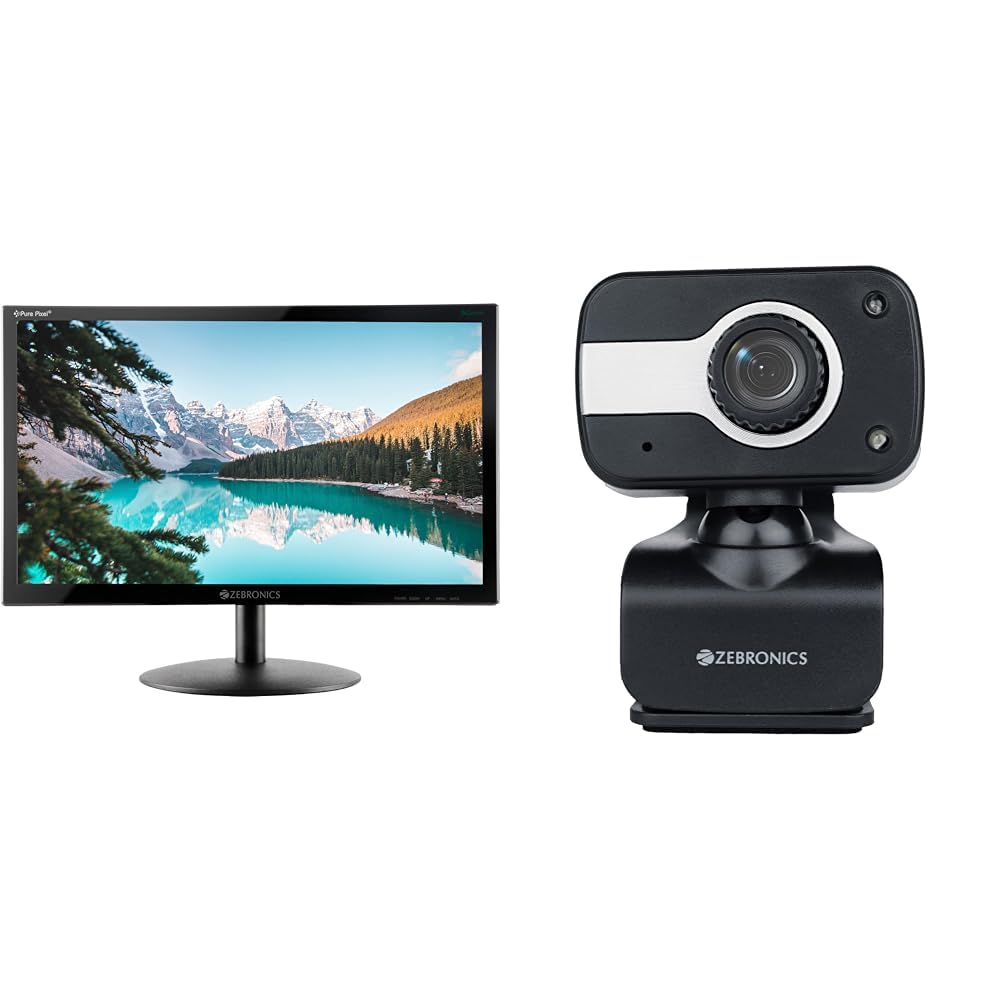 ZEBRONICS Zeb-V19Hd 18.5 Inch (46.99 Cm) Led Monitor with Supporting Hdmi, Vga Input, Hd 1366 X 768