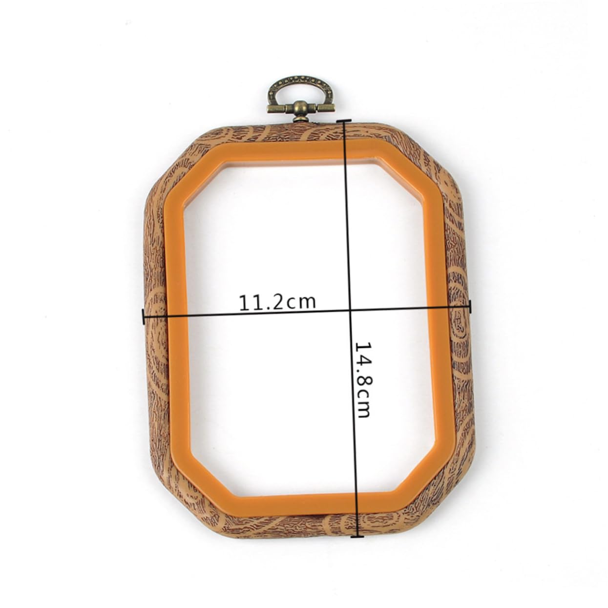 Set 4 Cerchi Per Ricamo Housoutil - Ovali 15x19 Cm E 18x25 Cm, Effetto Legno, Per Punto Croce, Cucito, DIY