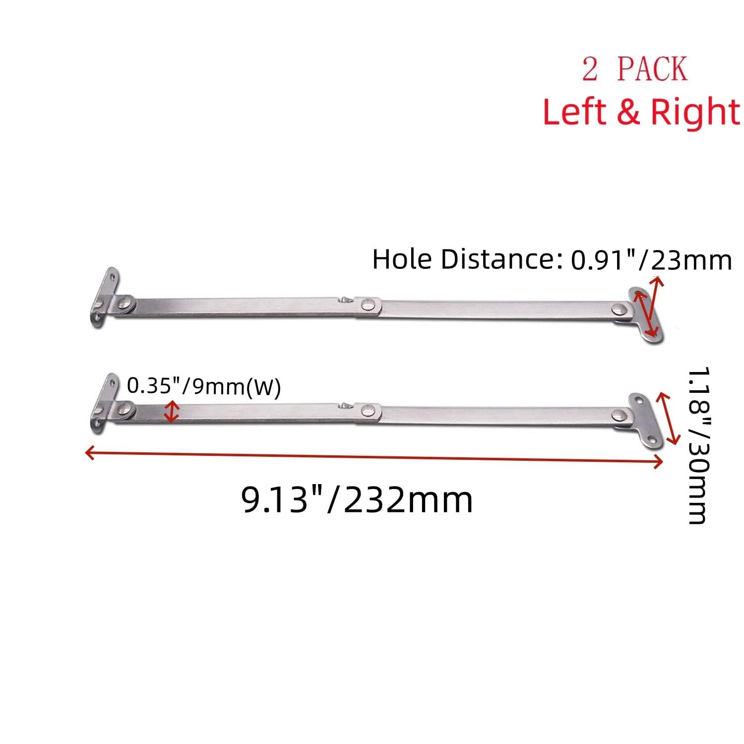 Stainless Steel Lid Hinges - Locking Folding Hinge -2 Stainless Steel Lid Hinges - Locking Folding Hinge -2