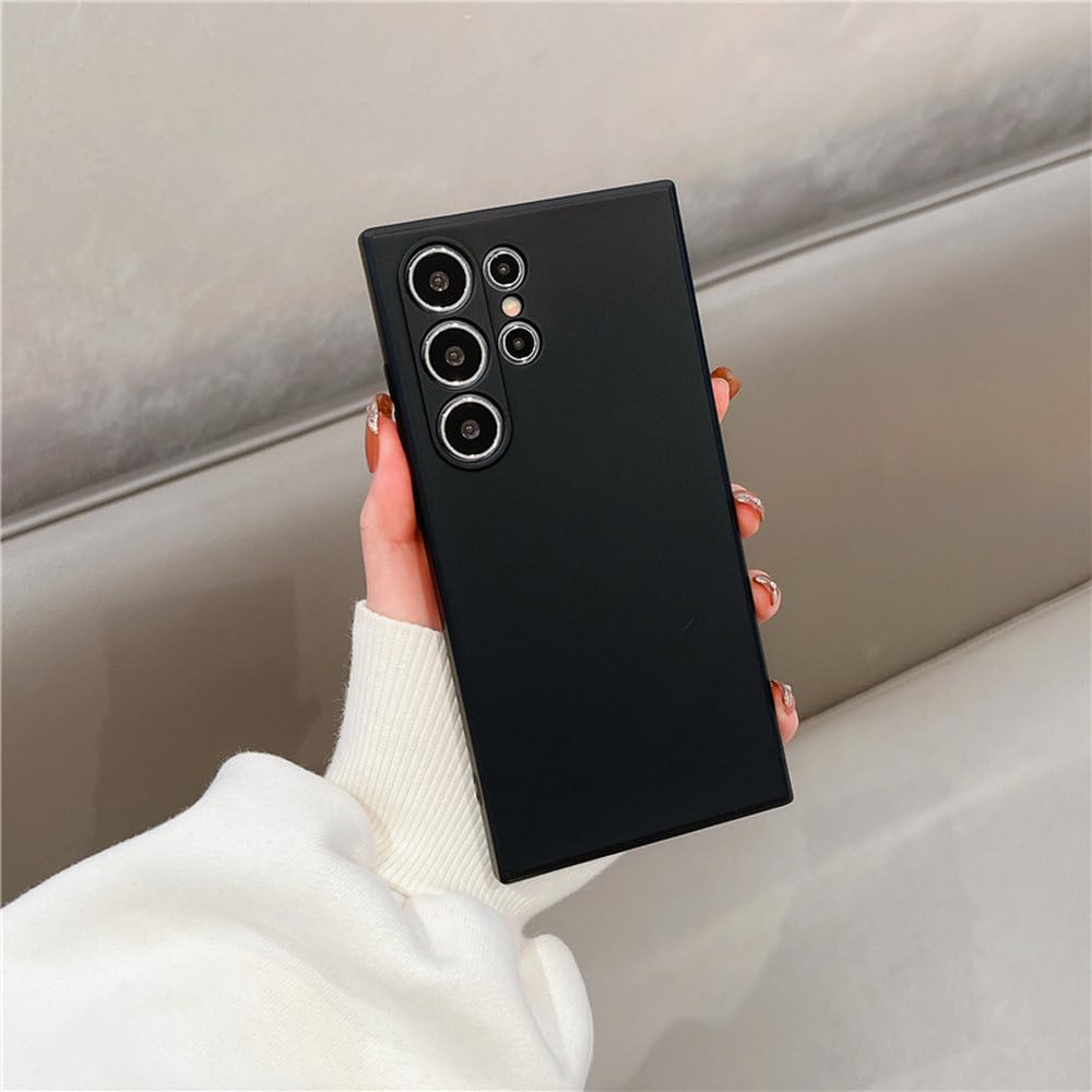 Coque silicone liquide Samsung S23 FE noire protection antichoc - 7