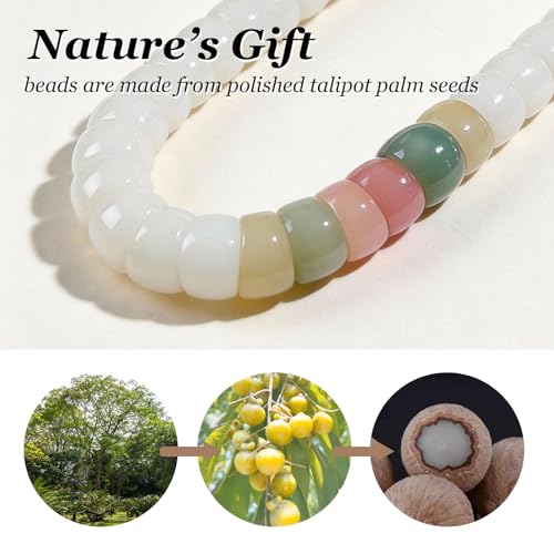 Image of Fidget Bracelet for Women Natural Bodhi Seeds Beaded Anxiety Stress Bracelets Zen Fidget Stretch Bracelets Alleviate Protection Healing Bodhi Jewelry Gifts for Women Men