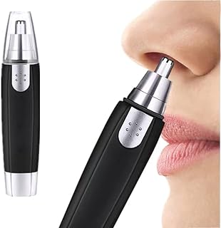 Men's Electric Nose Hair Trimmer Painless Female Eyebrow Trimming, Beard, Ear Hair, etc. Waterproof Lightweight and Easy to Carry Low Noise Easy to Clean (Black Battery Version)