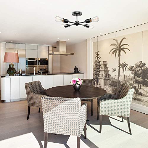 Ceiling Moderni lampadari Sputnik Filo 4 lampade soffitto Fattoria Nera di metà secolo, la Pranzo in Cucina Camera da Letto Decorazioni per Lo Studio luci a Sospensione