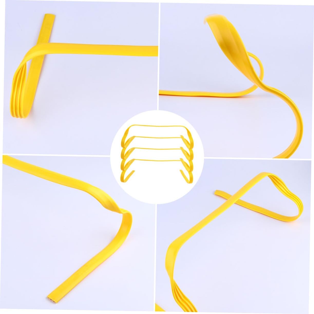 UKCOCO 4Pcs Agility Hurdles for Outdoor Training Durable Pe Speed Training Equipment for Adults Jumping Flexibility and Coordination for Soccer Fitness Workouts