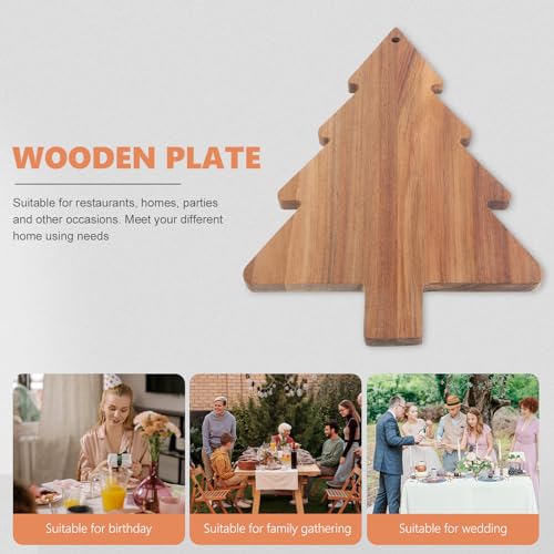 Tabla de cortar y bandeja de madera iplusmile 38 cm miniatura 6
