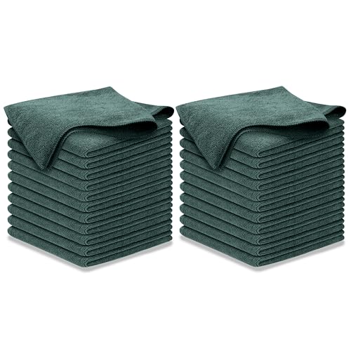 Image of USANOOKS Premium 300GSM Microfiber Cleaning Cloth - 12.5 inchx12.5 inch High Performance - 1200 Washes, Ultra Absorbent Microfiber Towels for Cars Undercarriage, Rims & Engine Bay Cleaning - Microfiber Cloth