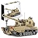 LAIKE Techniczny samobieżny zbiornik Howitzer model 1499 szt. klocki wojskowa seria rakieta model cegła z błyszczącymi częściami kompatybilny z LEGO Technic