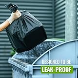 EcoBag - 50 Pack Heavy Duty Refuse Sacks - 70L - 33 Microns - Recyclable Bin Bags, Leak Resistant, Eco-Friendly, Durable Waste Disposal Bags for Household & Commercial Use - Extra Strong - Image 4