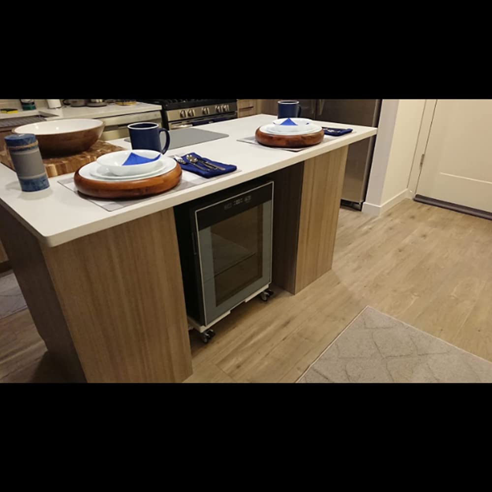 OHMG Base de nevera para lavadora ajustable, base de ropa con 4 ruedas y 8 pies, reducción del ruido a prueba de golpes, efecto secador, carga 300 kg