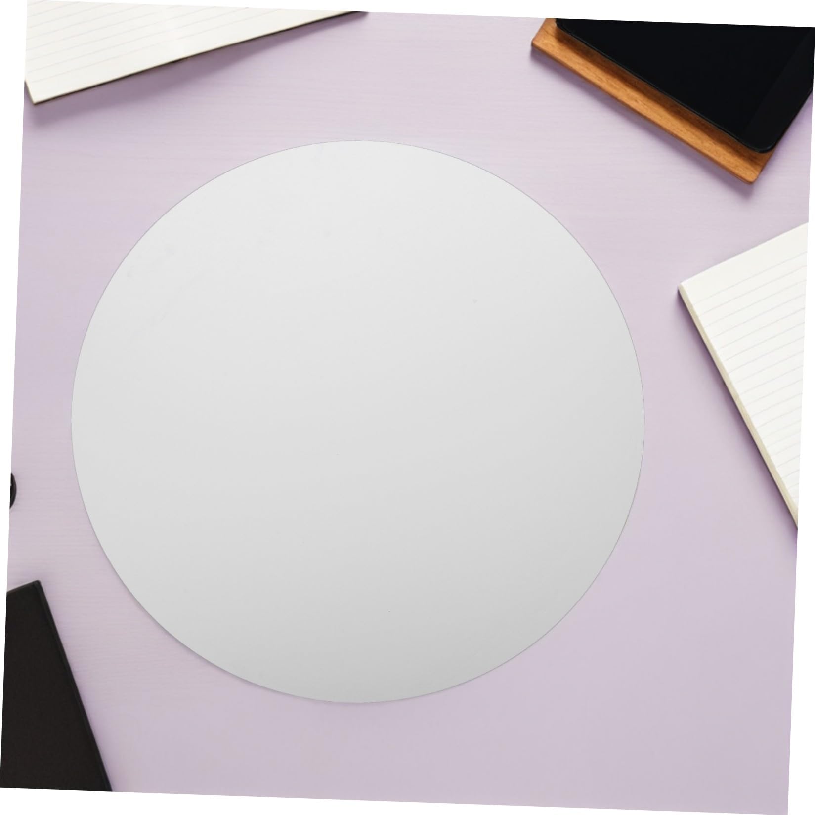 Ipetboom Toiles Rondes Blanches Format 40 Cm en Canvas Lot de 4 pour Peinture à L'huile et Acrylique pour Débutants et Usage en Studio Artistique